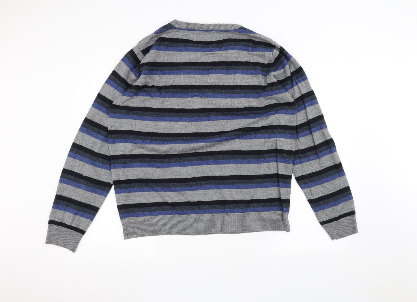 Cedar Wood State Mens Grey Striped   T-Shirt Size 2XL