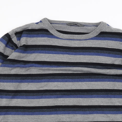 Cedar Wood State Mens Grey Striped   T-Shirt Size 2XL