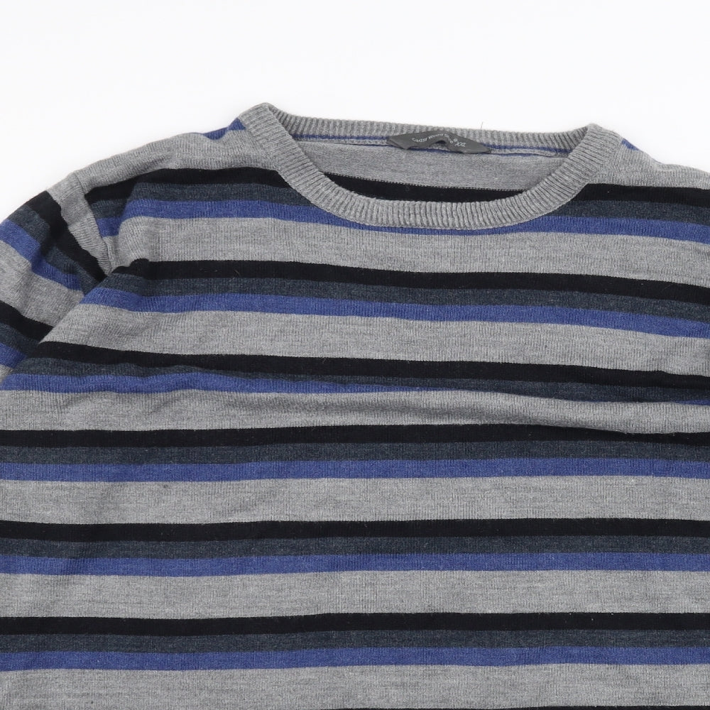 Cedar Wood State Mens Grey Striped   T-Shirt Size 2XL