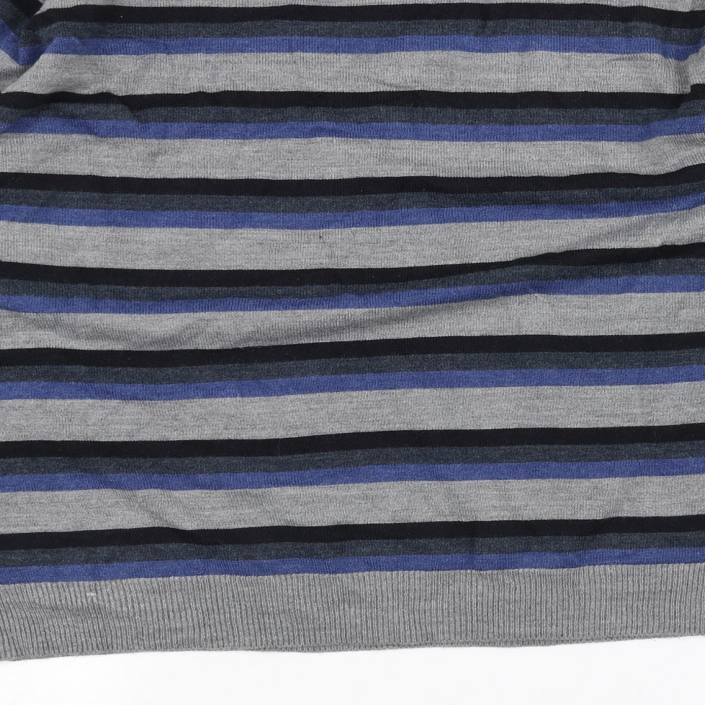 Cedar Wood State Mens Grey Striped   T-Shirt Size 2XL