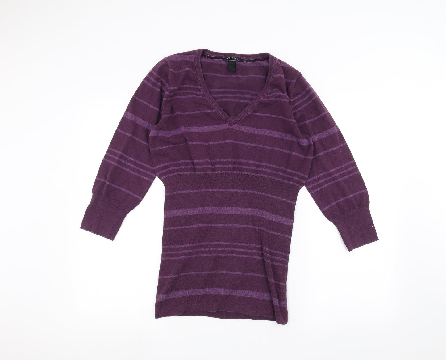 H&M Womens Purple Striped  A-Line  Size L