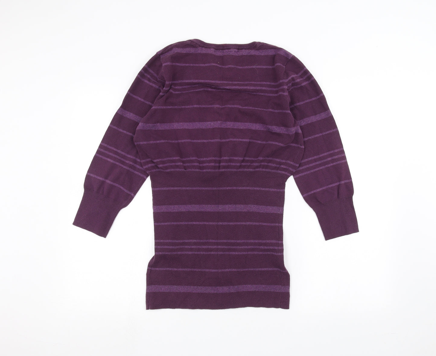 H&M Womens Purple Striped  A-Line  Size L