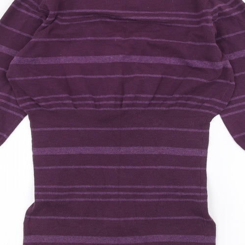 H&M Womens Purple Striped  A-Line  Size L