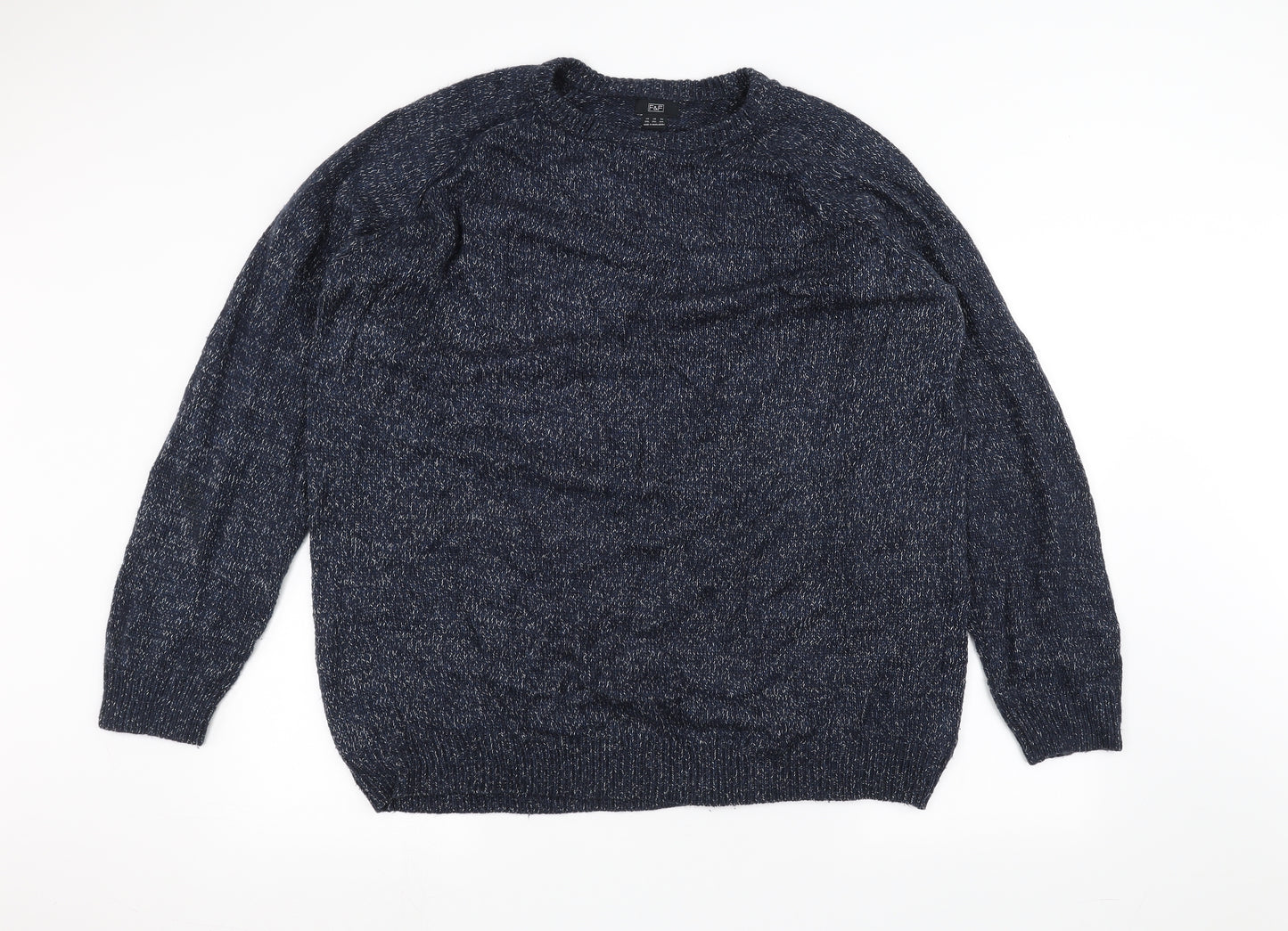 F&F Mens Blue   Pullover Jumper Size 2XL