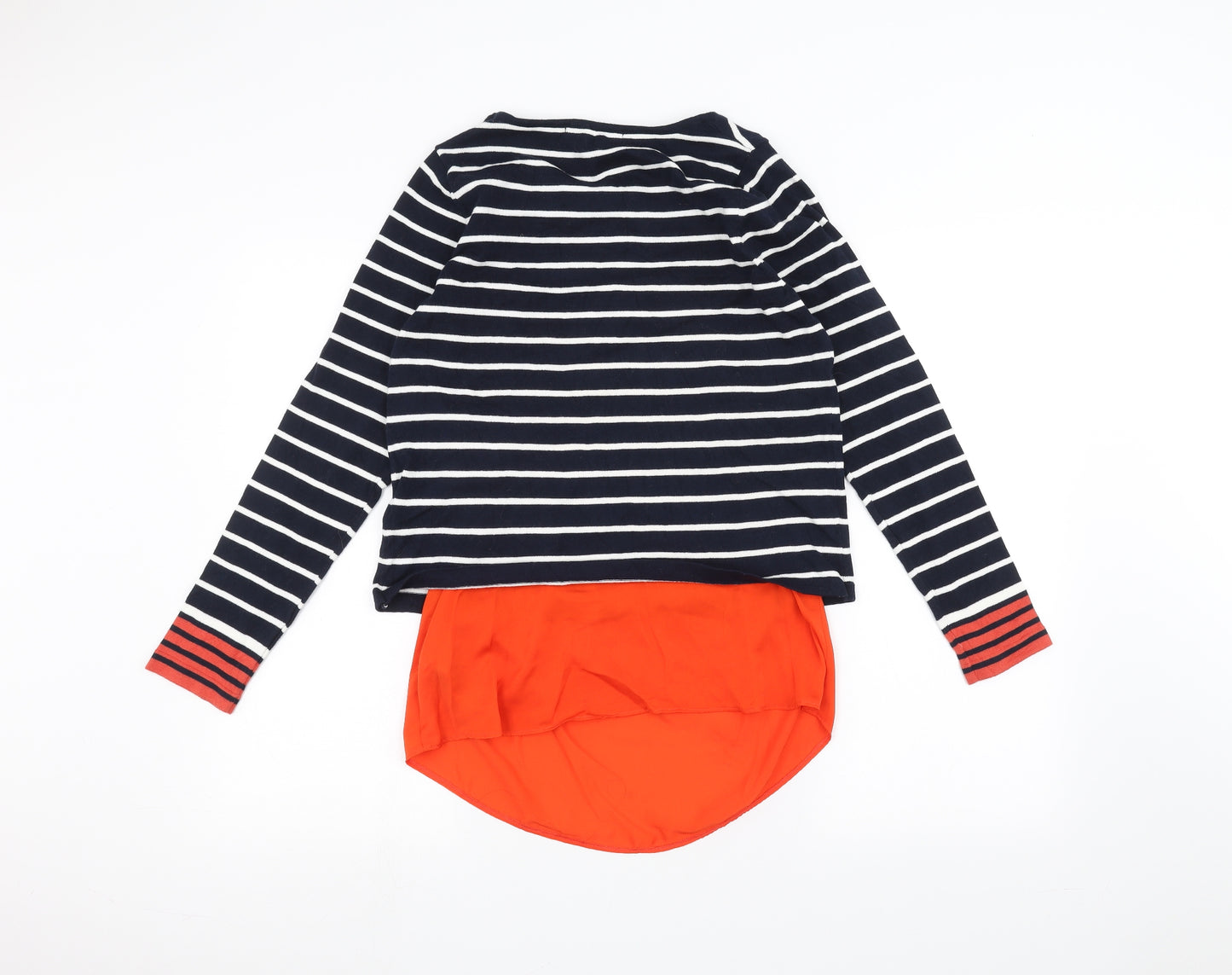Marks and Spencer Womens Blue Striped  Pullover Jumper Size 8