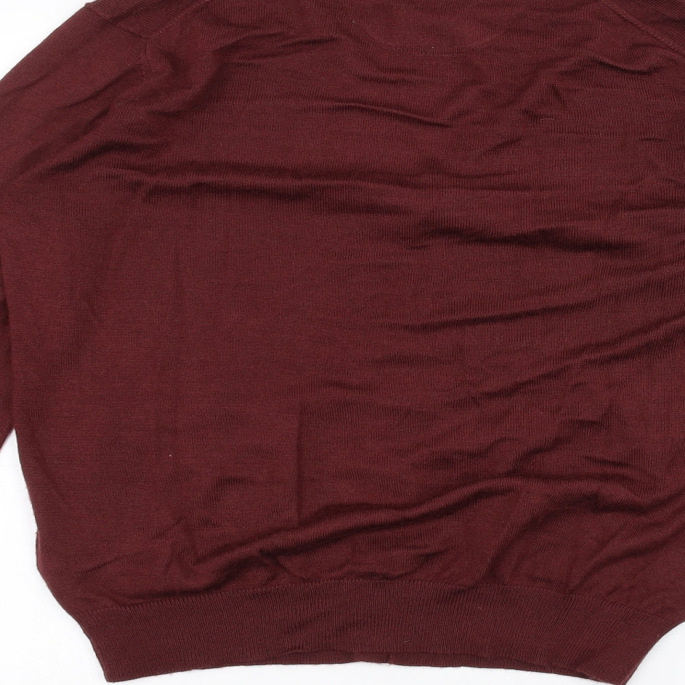 Morley Mens Red   Cardigan Jumper Size S