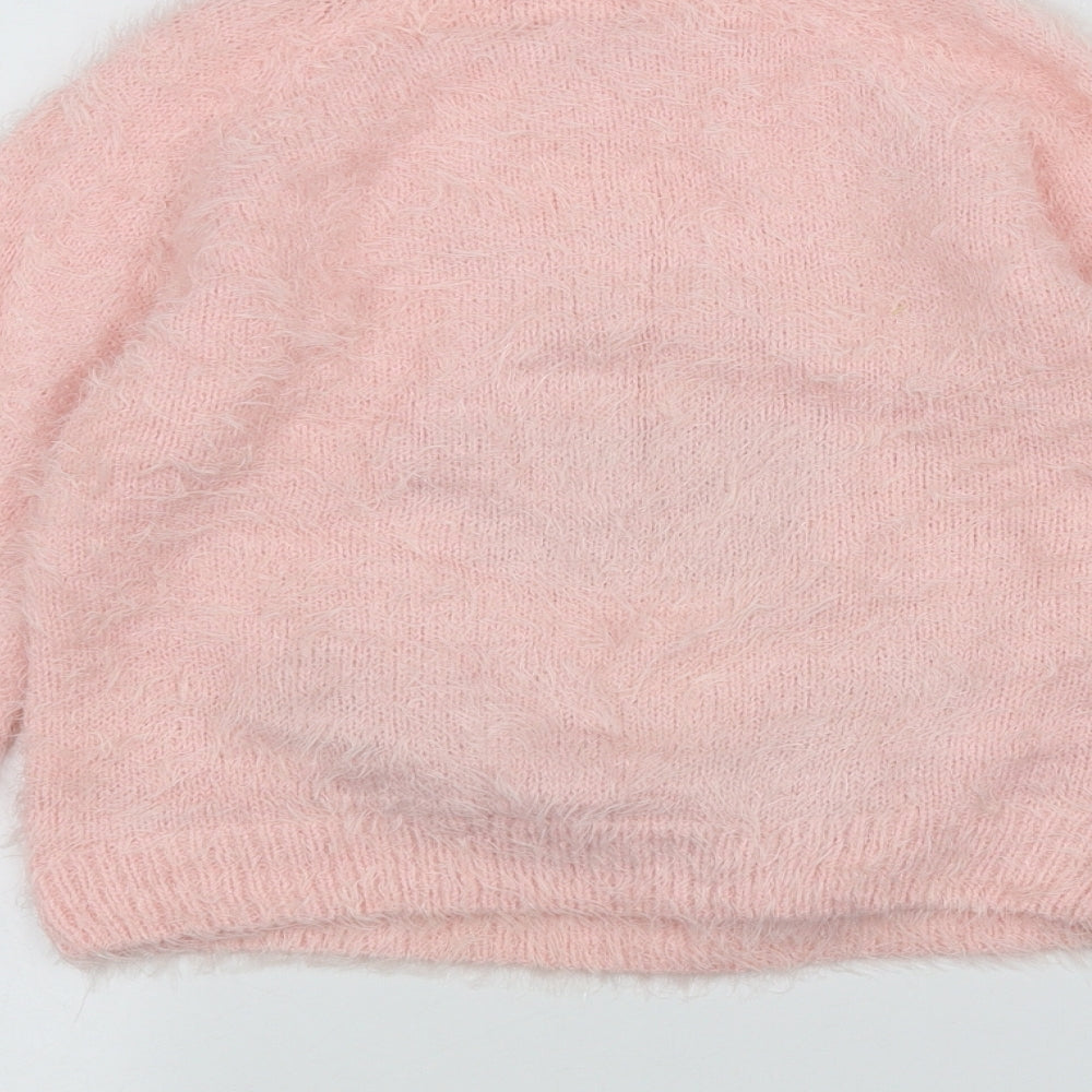 George Girls Pink   Pullover Jumper Size 8-9 Years  - Christmas