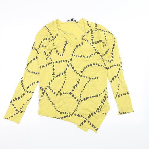 marble Womens Yellow   Pullover Jumper Size XS