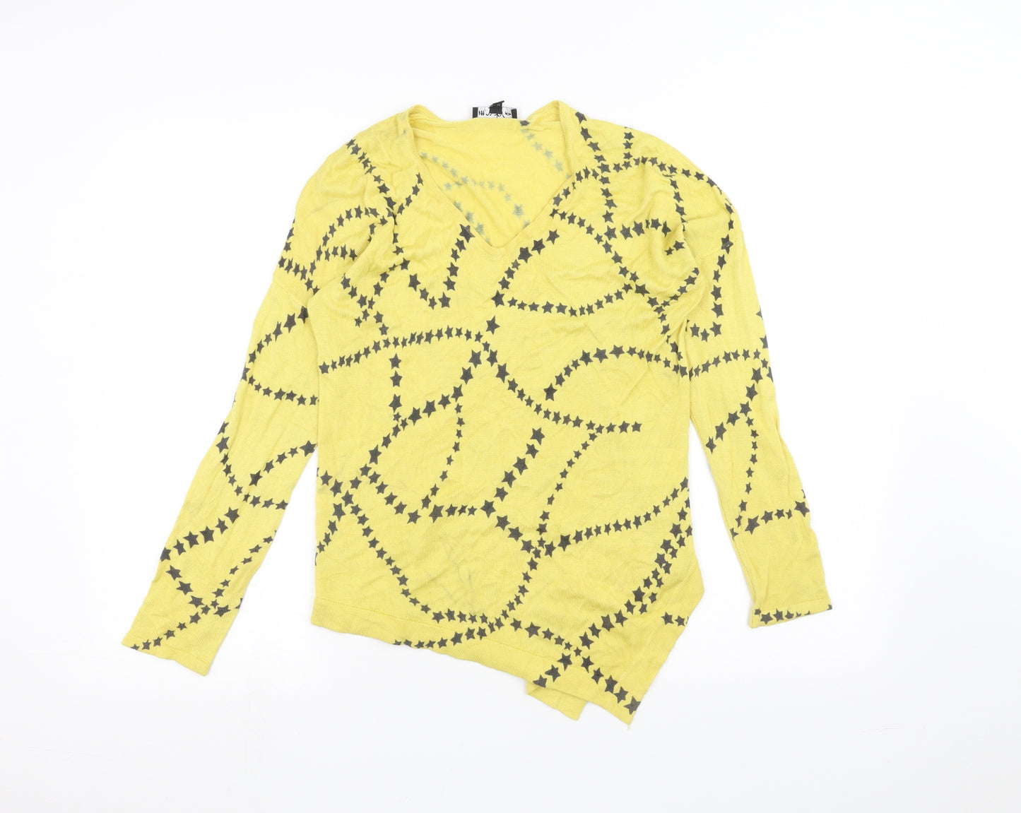 marble Womens Yellow   Pullover Jumper Size XS