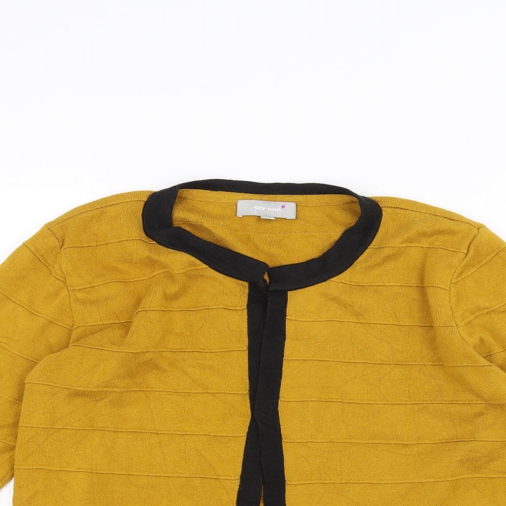 Per Una Womens Yellow   Cardigan Jumper Size 14