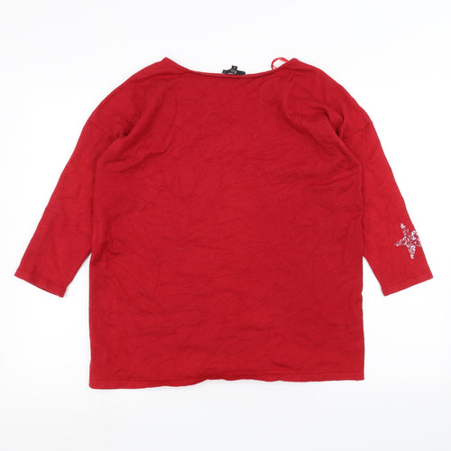 RiU Womens Red   Pullover Jumper Size S