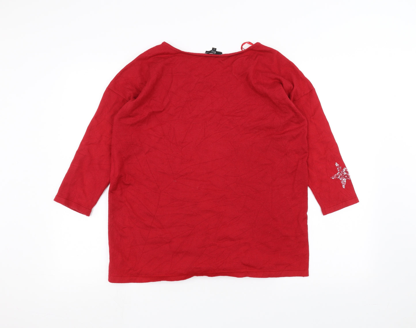 RiU Womens Red   Pullover Jumper Size S