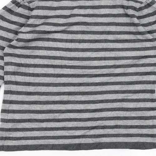 Marks and Spencer Womens Grey Striped  Pullover Jumper Size 12