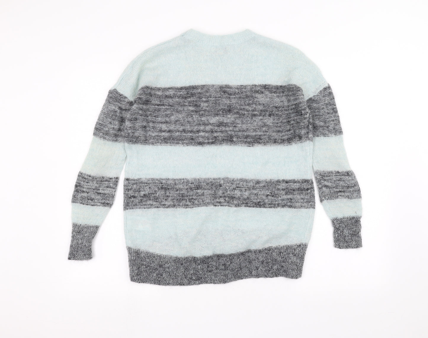 Reiss Womens Grey Striped  Pullover Jumper Size S