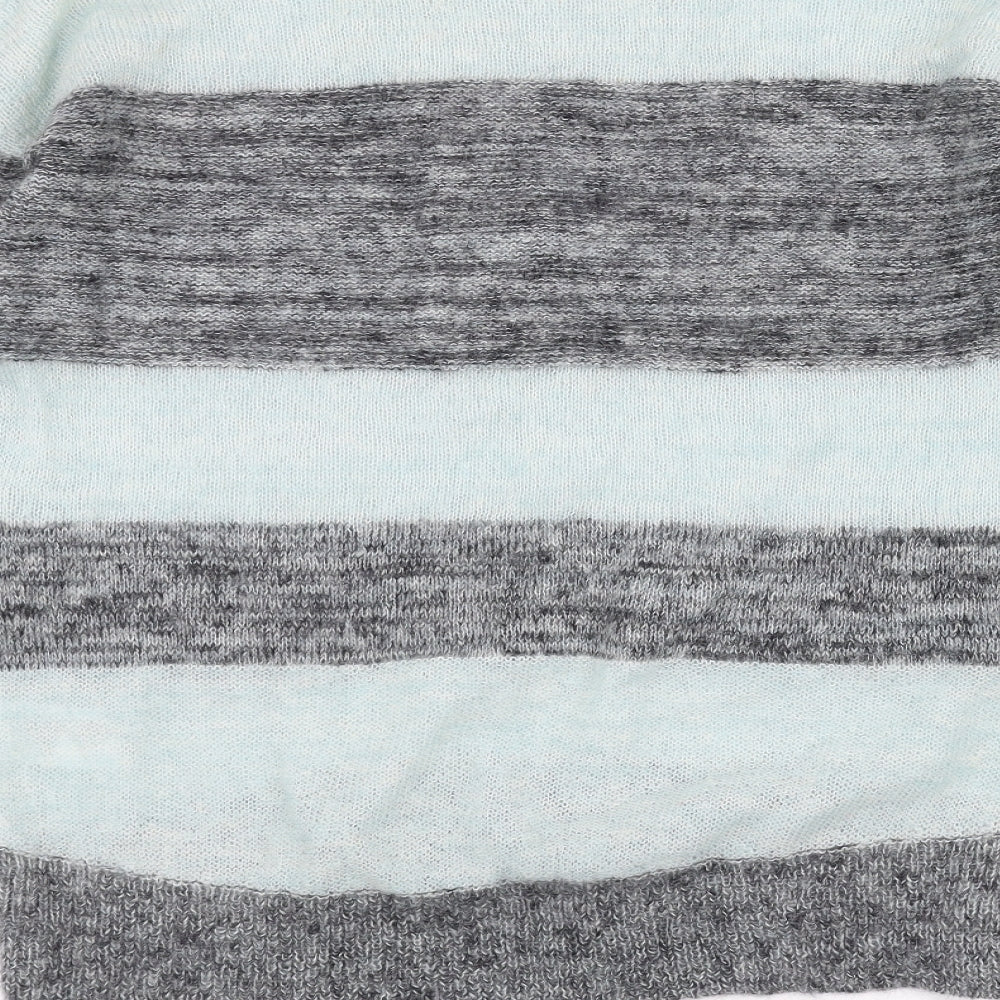 Reiss Womens Grey Striped  Pullover Jumper Size S