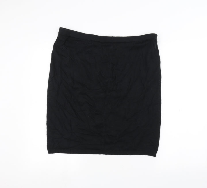Preworn Womens Black   A-Line Skirt Size XL