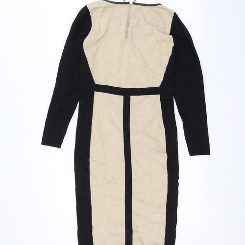 Oasis Womens Brown   Pencil Dress  Size S