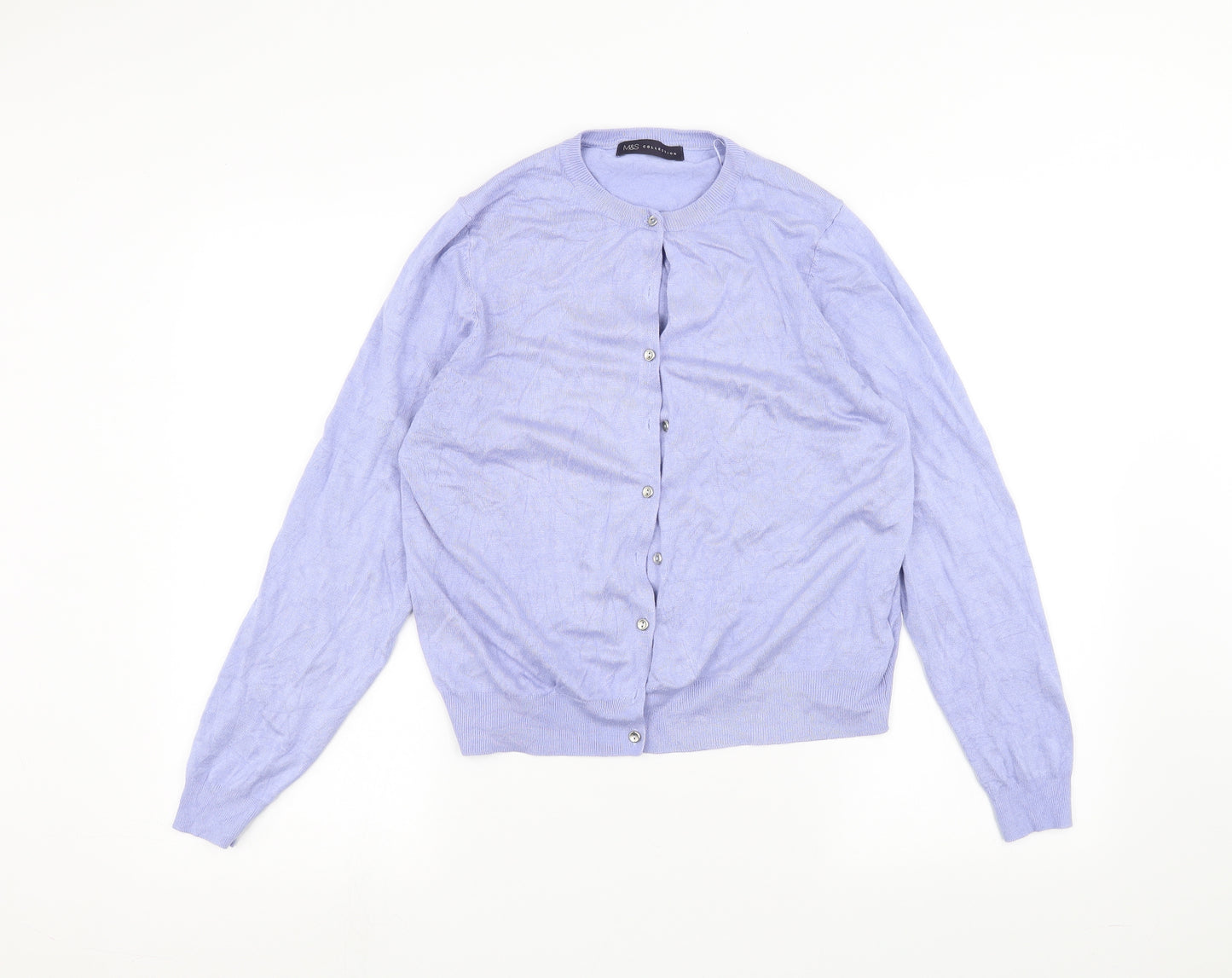 Marks and Spencer Womens Blue   Cardigan Jumper Size 16