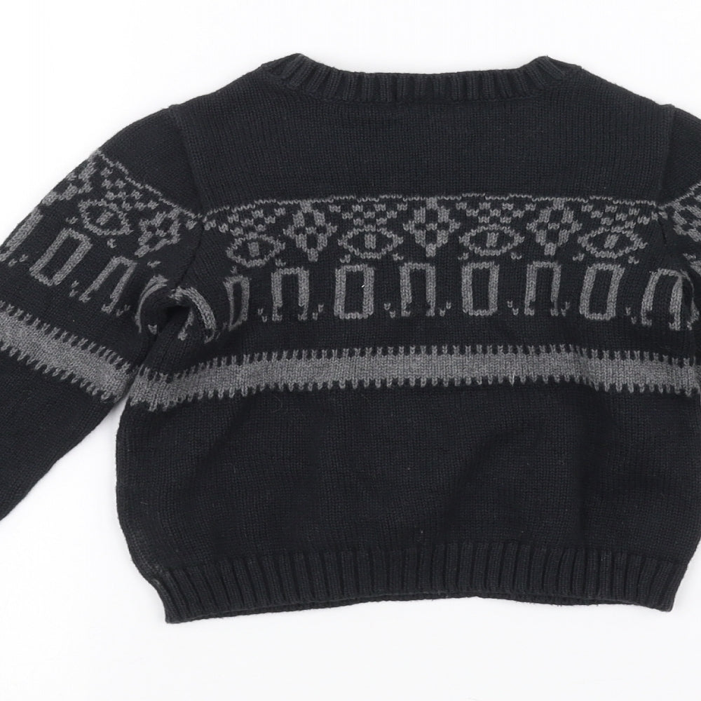 Preworn Baby Black   Pullover Jumper Size 24 Months