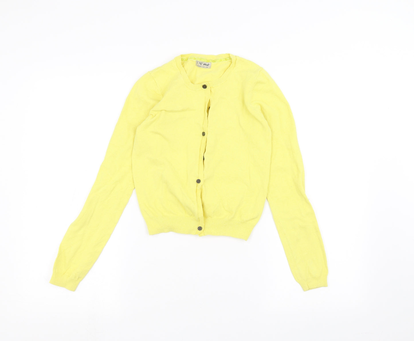 NEXT Girls Yellow   Cardigan Jumper Size 11-12 Years