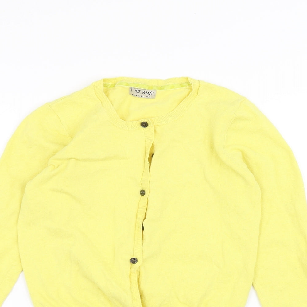 NEXT Girls Yellow   Cardigan Jumper Size 11-12 Years