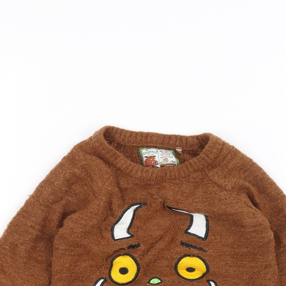 TU Boys Brown   Pullover Jumper Size 2-3 Years  - THE GRUFFALO