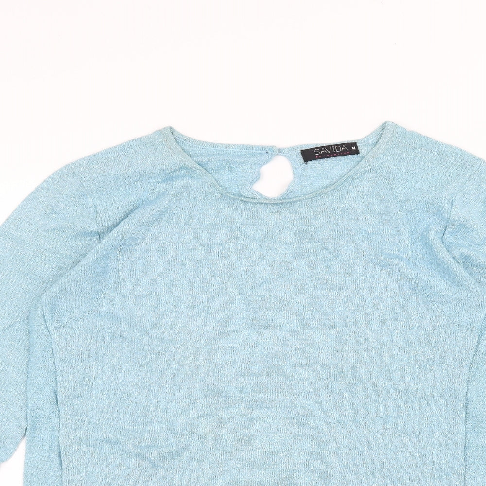 Savida Womens Blue   Basic T-Shirt Size M