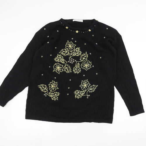 Sanco Womens Black   Pullover Jumper One Size
