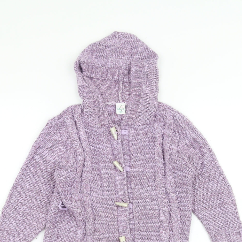 Adams Girls Purple   Jacket Coatigan Size 7 Years