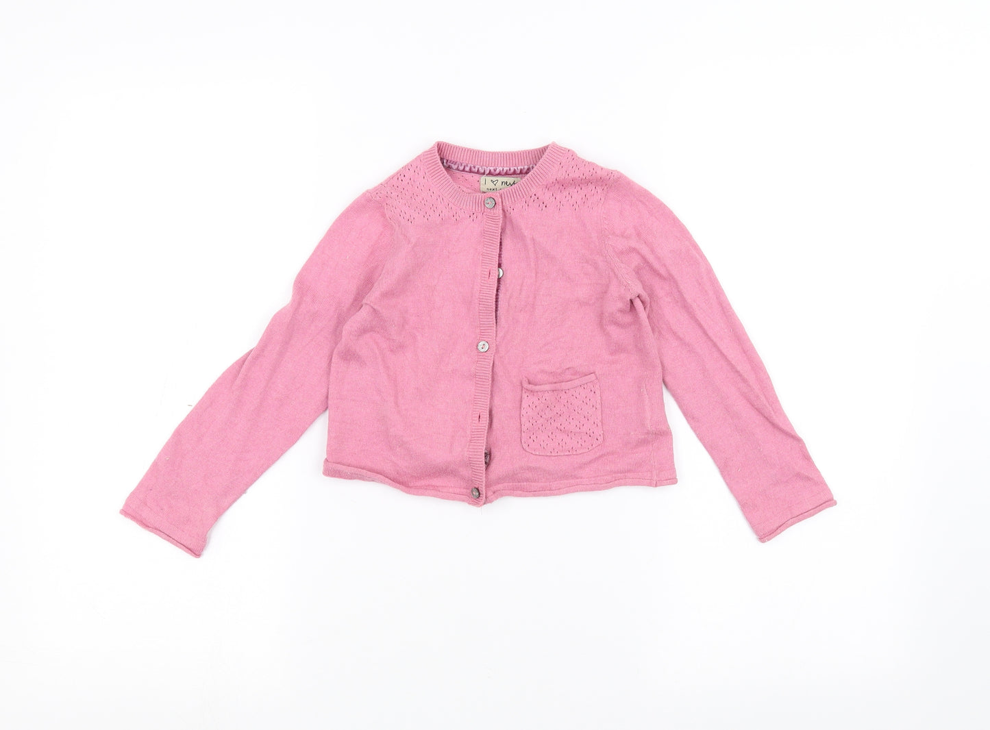 NEXT Girls Pink   Cardigan Jumper Size 4-5 Years