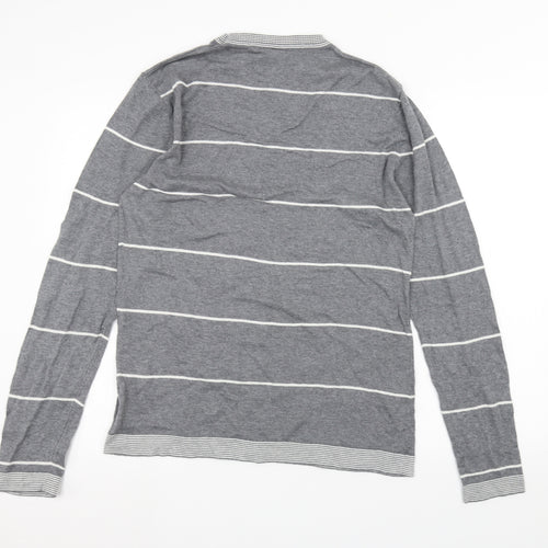 Kangol Mens Grey Striped   T-Shirt Size L