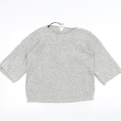 H&M Womens Grey   Pullover Jumper Size S