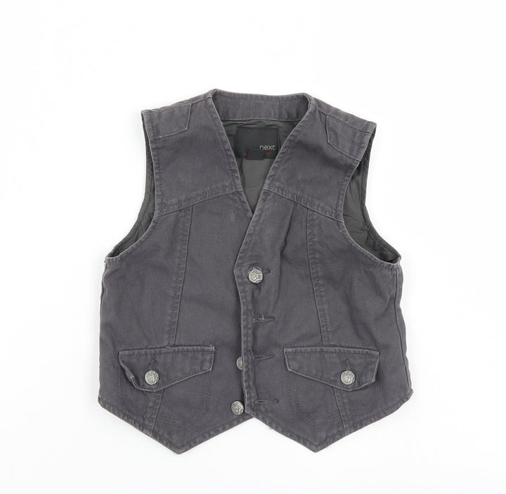 NEXT Boys Brown  Denim Basic Dress Shirt Size 3 Years  - Waistcoast