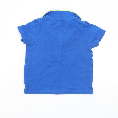 Fred & Flo Boys Blue   Basic Polo Size 0-3 Months
