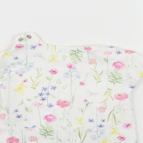 Mothercare Girls White Floral  Tunic Blouse Size 0-3 Months
