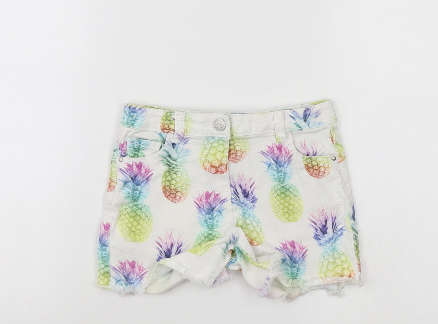NEXT Girls Multicoloured  Denim Hot Pants Shorts Size 6 Years
