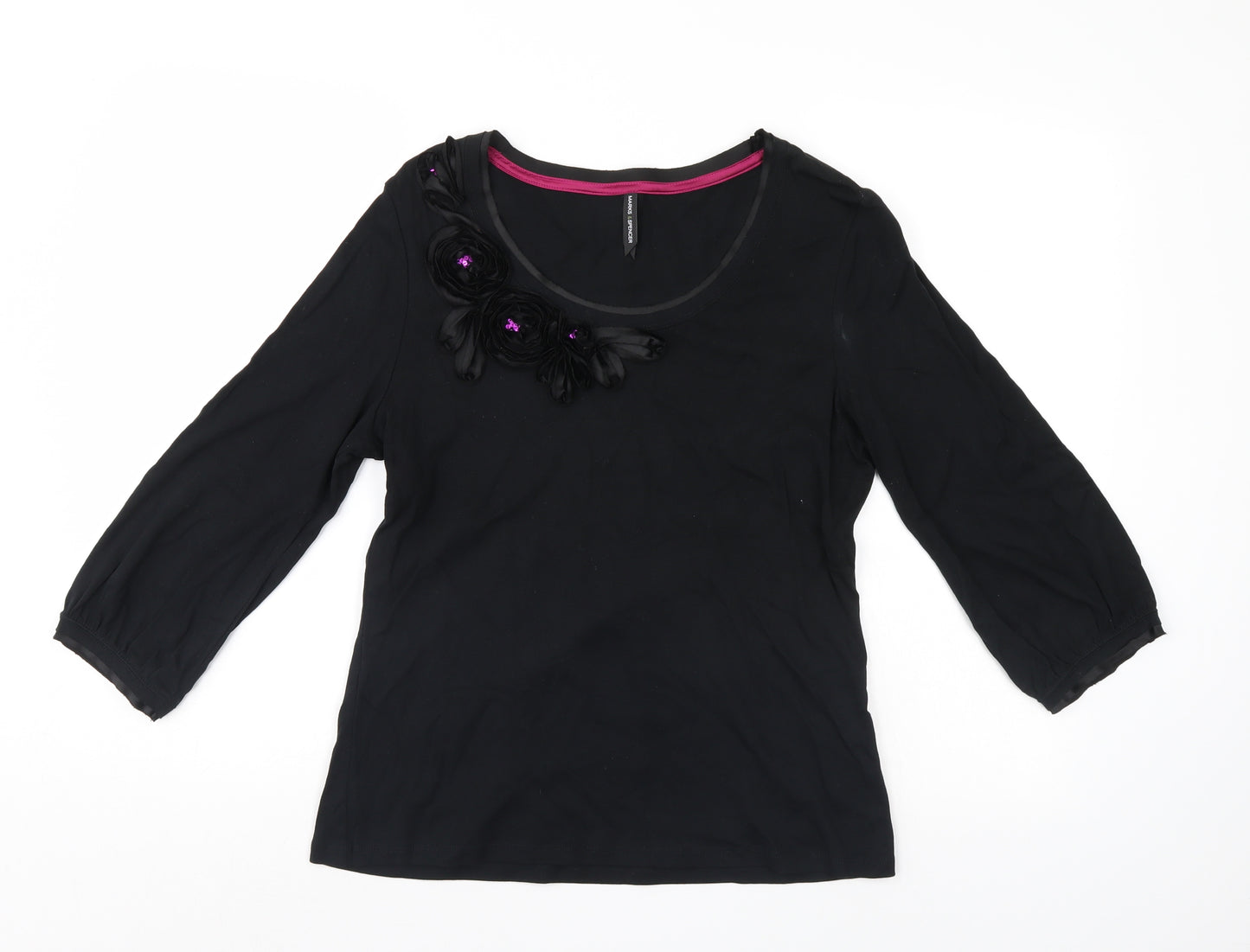 Marks and Spencer Womens Black   Pullover Jumper Size 16