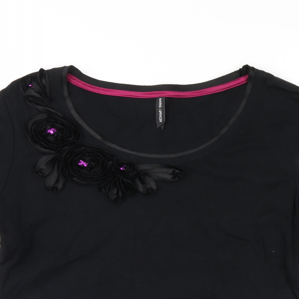 Marks and Spencer Womens Black   Pullover Jumper Size 16