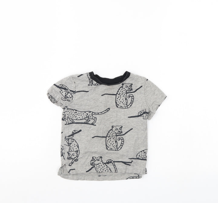 MY K Boys Grey Basic T-Shirt Size 12-18 Months