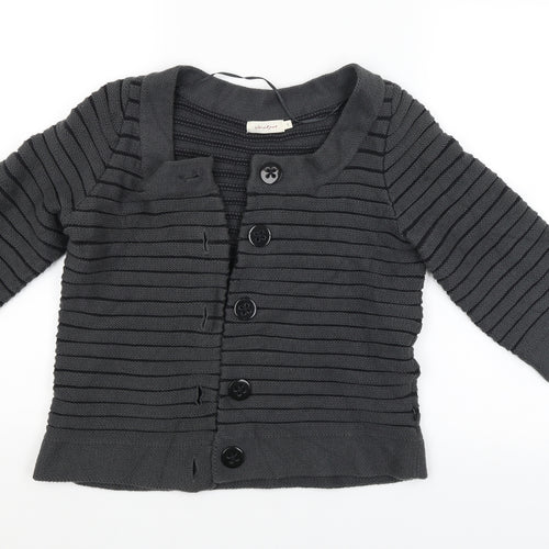 Vacknox Womens Black Striped  Cardigan Jumper Size S