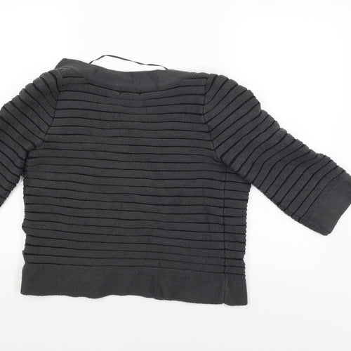 Vacknox Womens Black Striped  Cardigan Jumper Size S