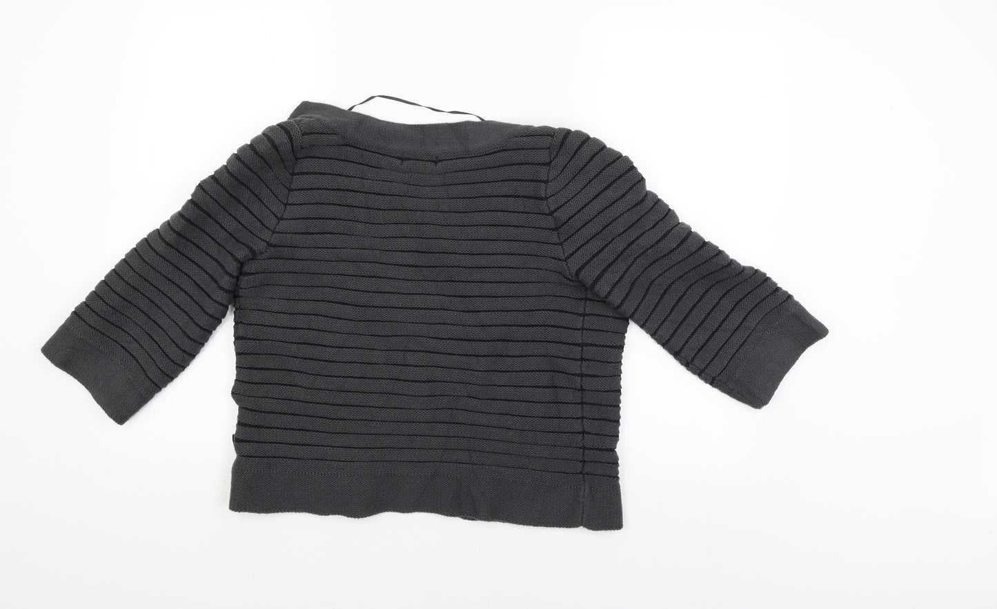 Vacknox Womens Black Striped  Cardigan Jumper Size S