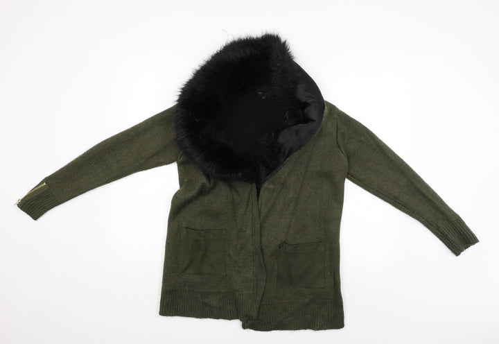 River Island Womens Green Cardigan Jumper Size 8