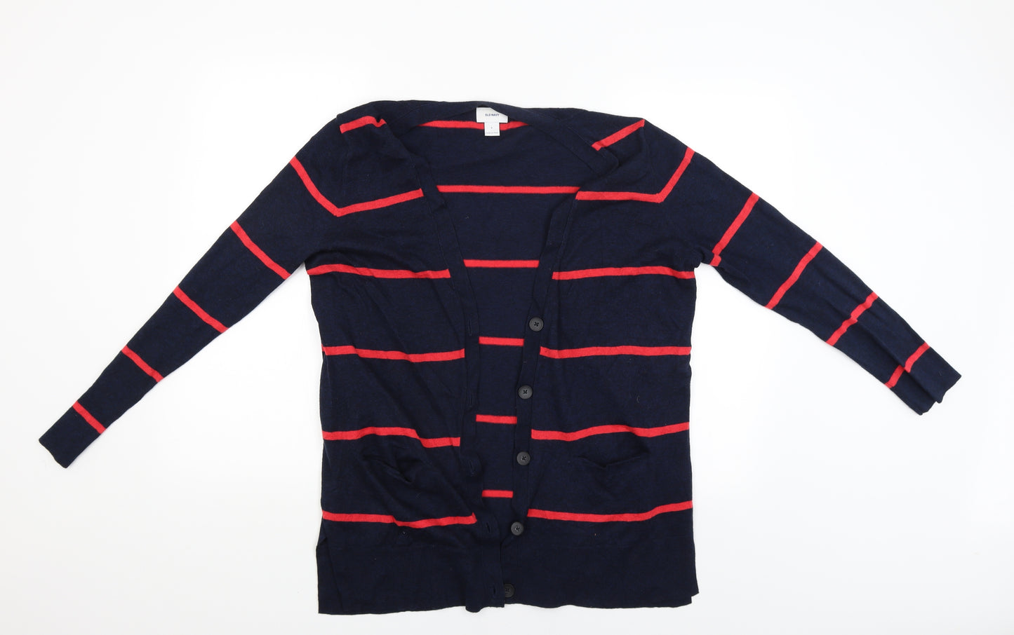 Old Navy Womens Blue Striped  Cardigan Jumper Size L