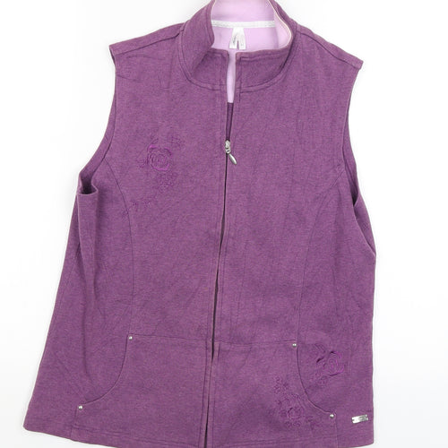 DASH Womens Purple   Full Zip Jumper Size 12