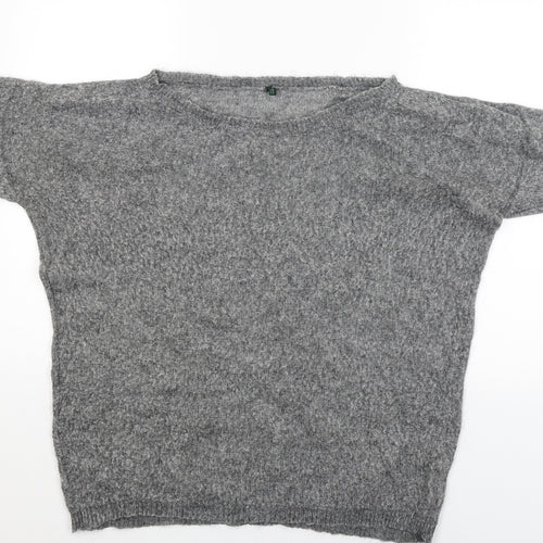 Benneton Womens Grey   Pullover Jumper Size L