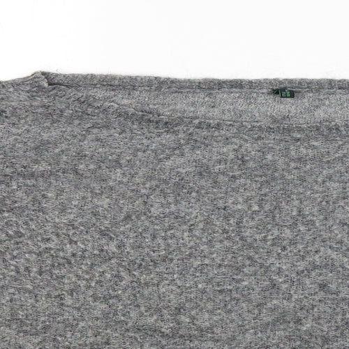 Benneton Womens Grey   Pullover Jumper Size L