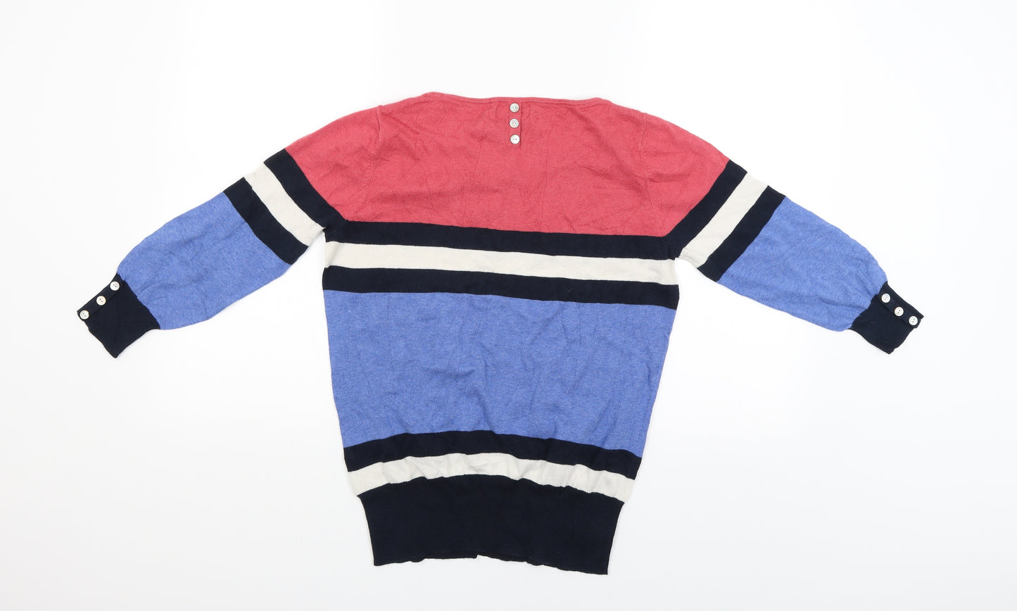 NEXT Womens Multicoloured Striped  Pullover Jumper Size 12