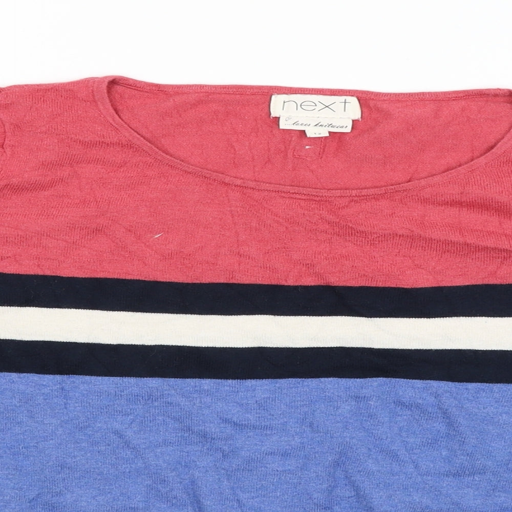 NEXT Womens Multicoloured Striped  Pullover Jumper Size 12