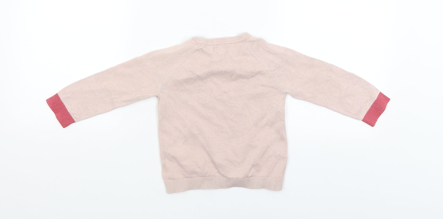 Baby Boden Girls Pink   Pullover Jumper Size 24 Months  - Robin